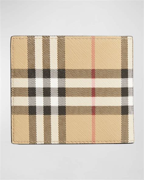 burberry check billfold wallet.